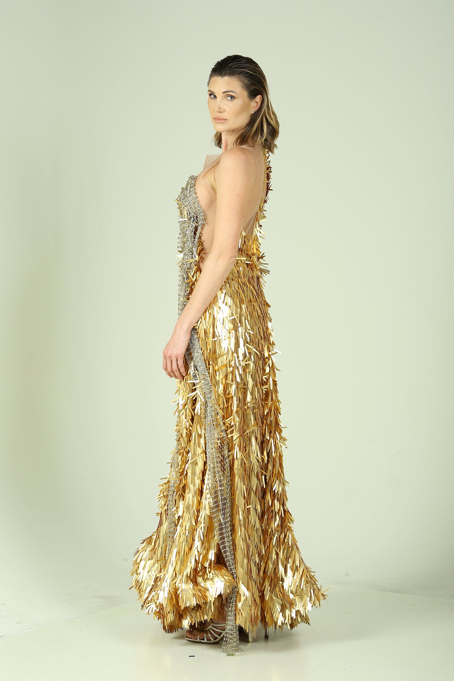 Gold metal Dress