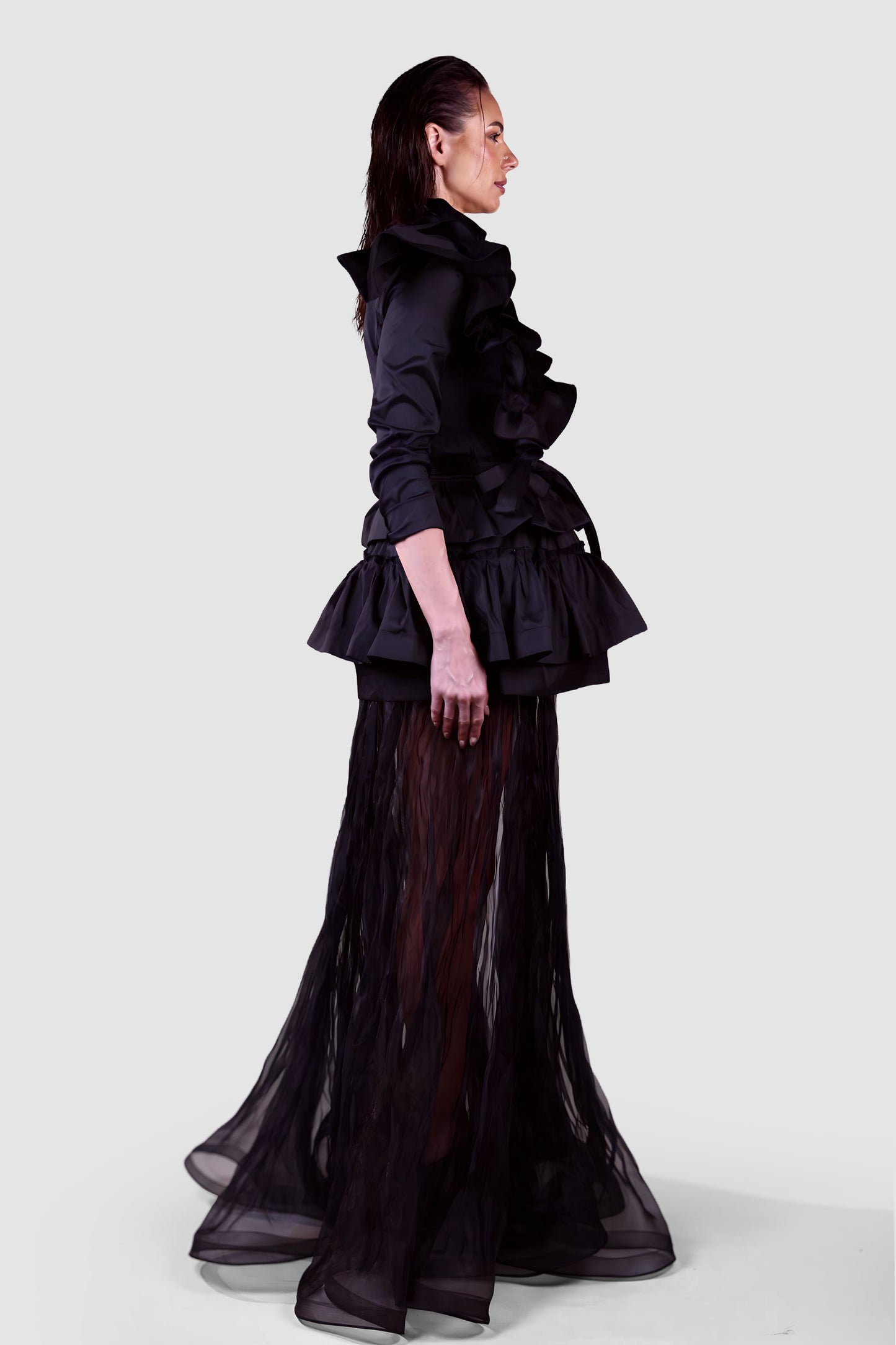 Shadow Cascade Organza Skirt