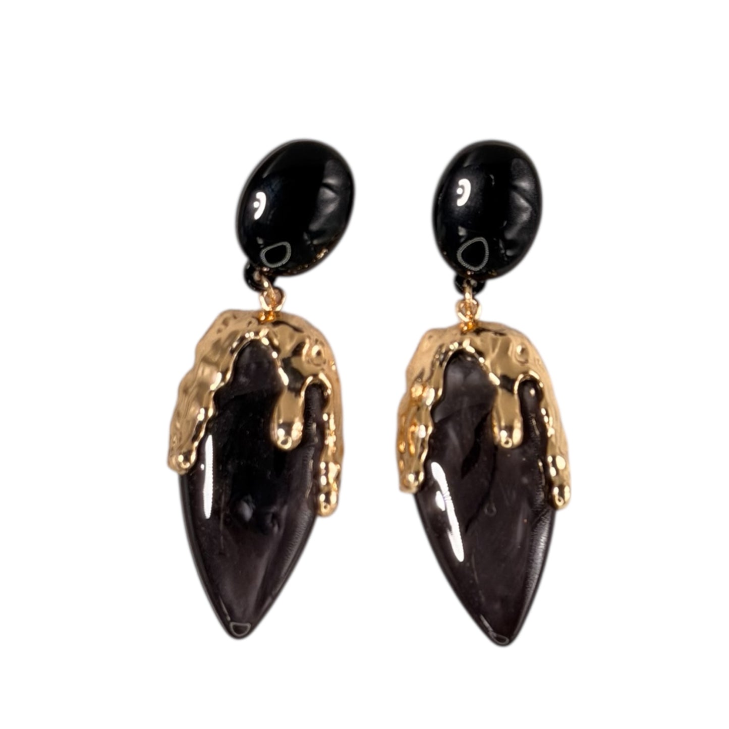 Molten Resin Drop Earrings
