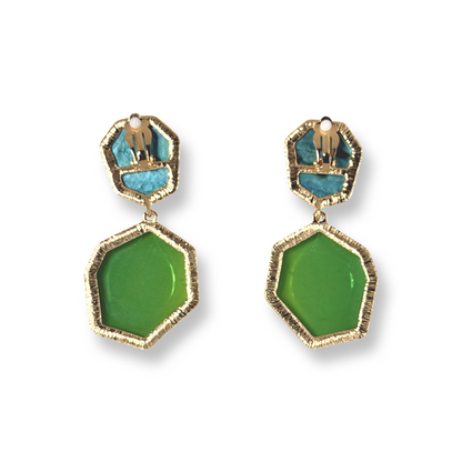 Geometric Resin Drop Earrings