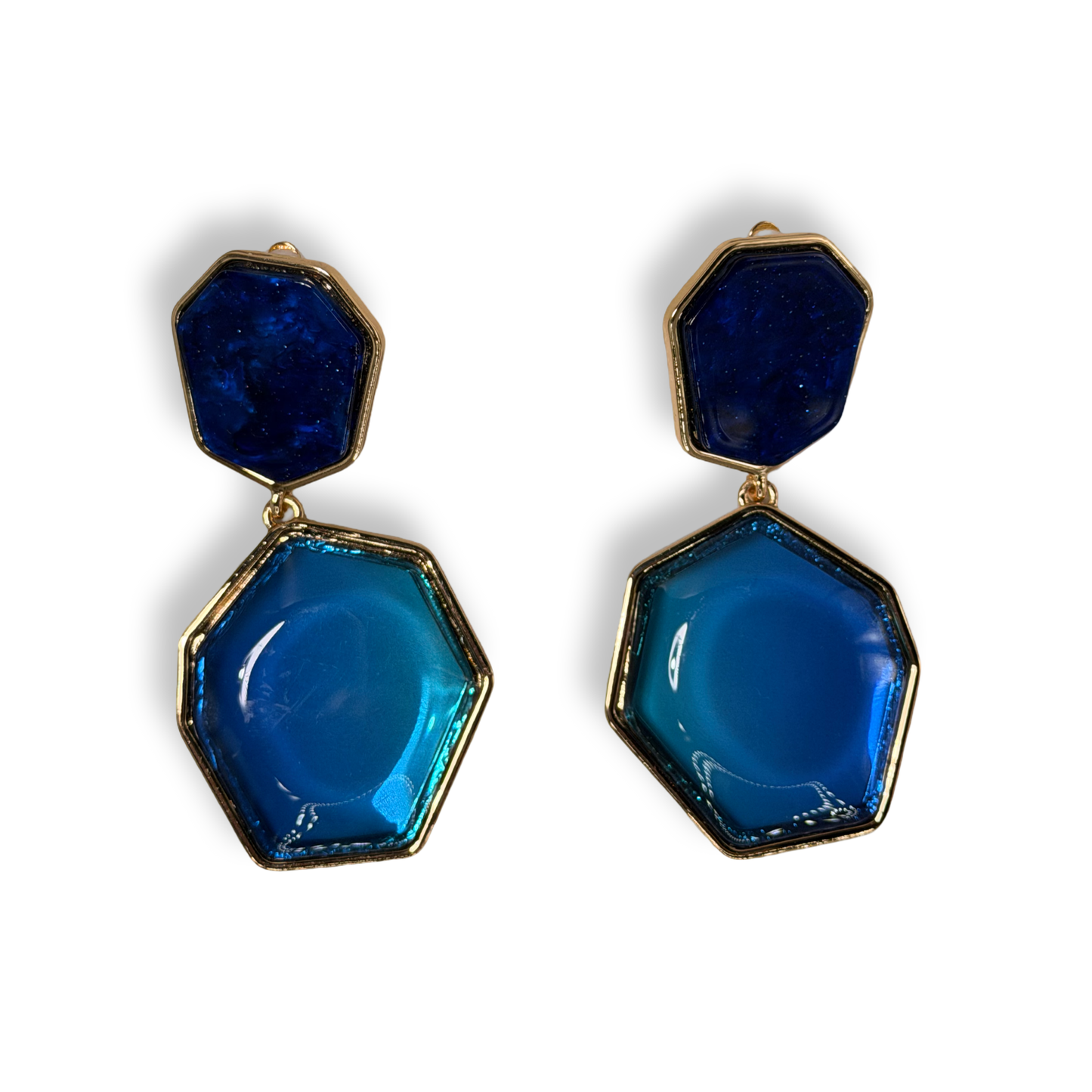 Geometric Resin Drop Earrings