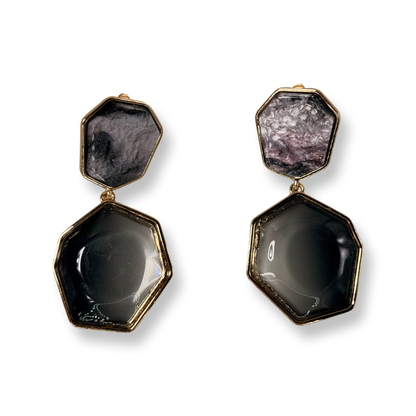 Geometric Resin Drop Earrings