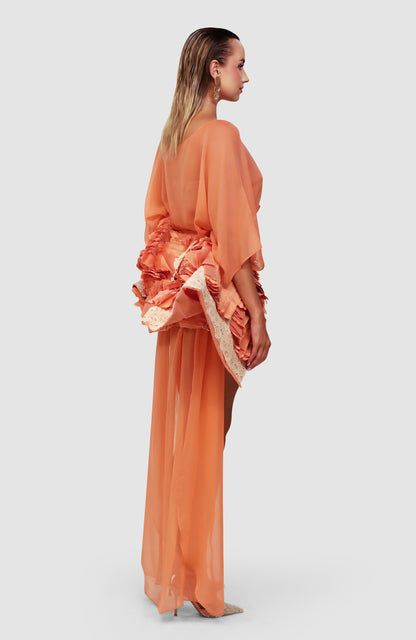 Runway Edition: Peaches Silk Organza Sculptural Dress