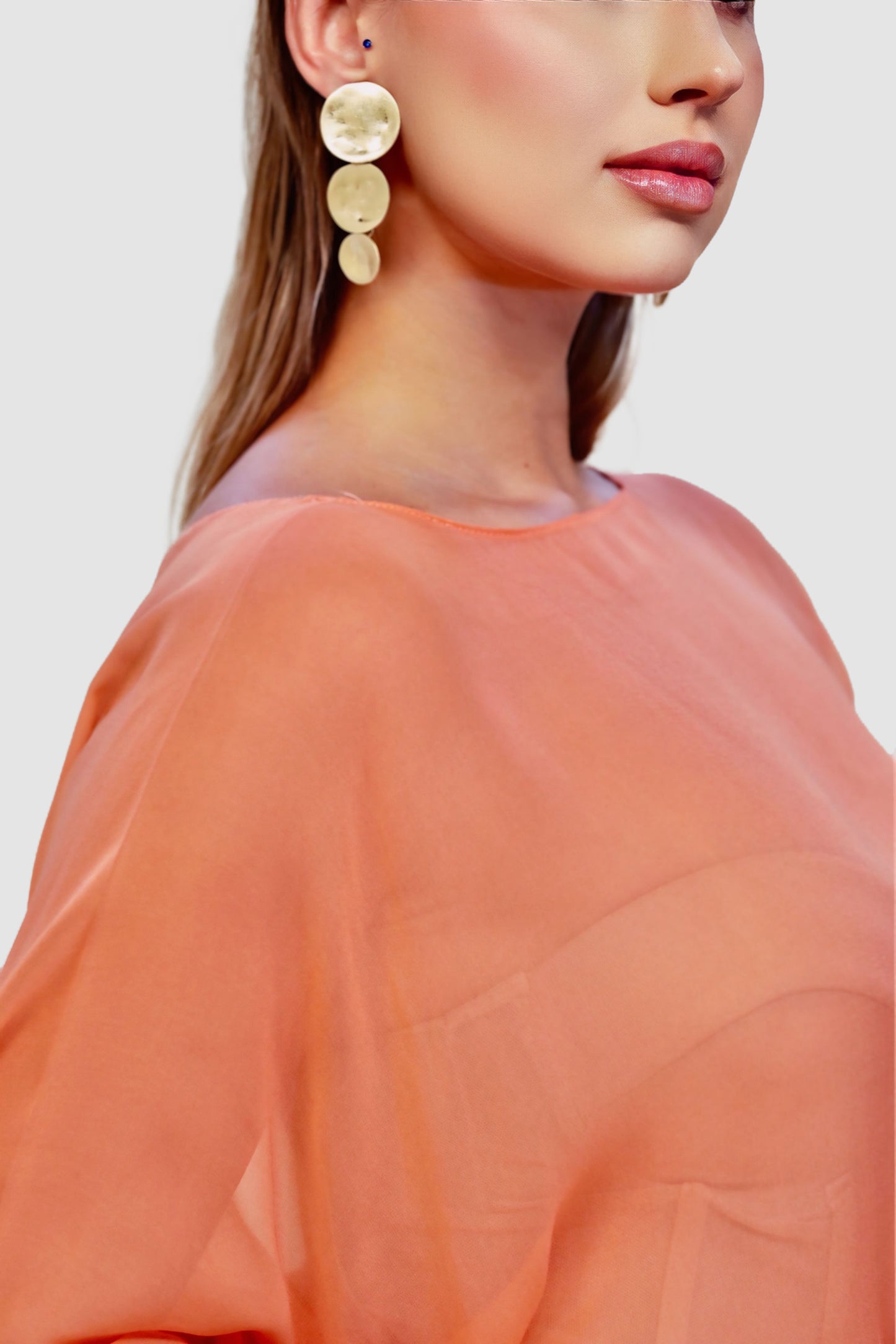 Sculpted Disc Clip-On Earrings