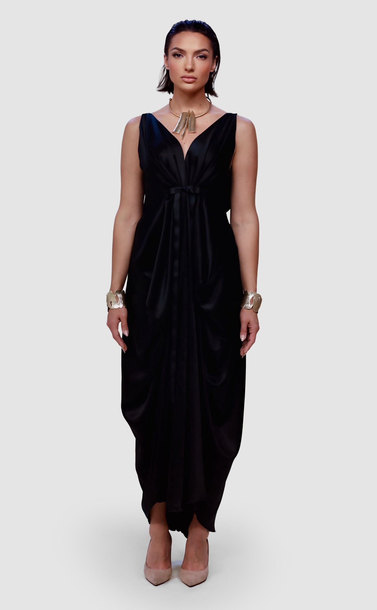 Versa Draped Transformable Evening Gown