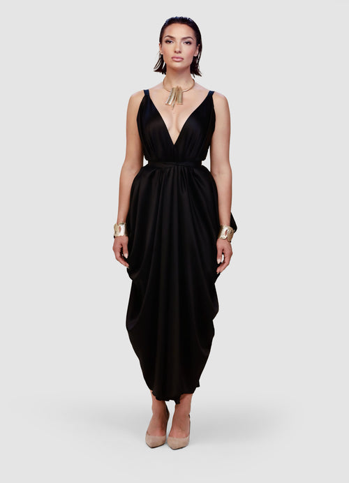 Versa Draped Transformable Evening Gown