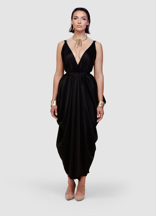 Versa Draped Transformable Evening Gown