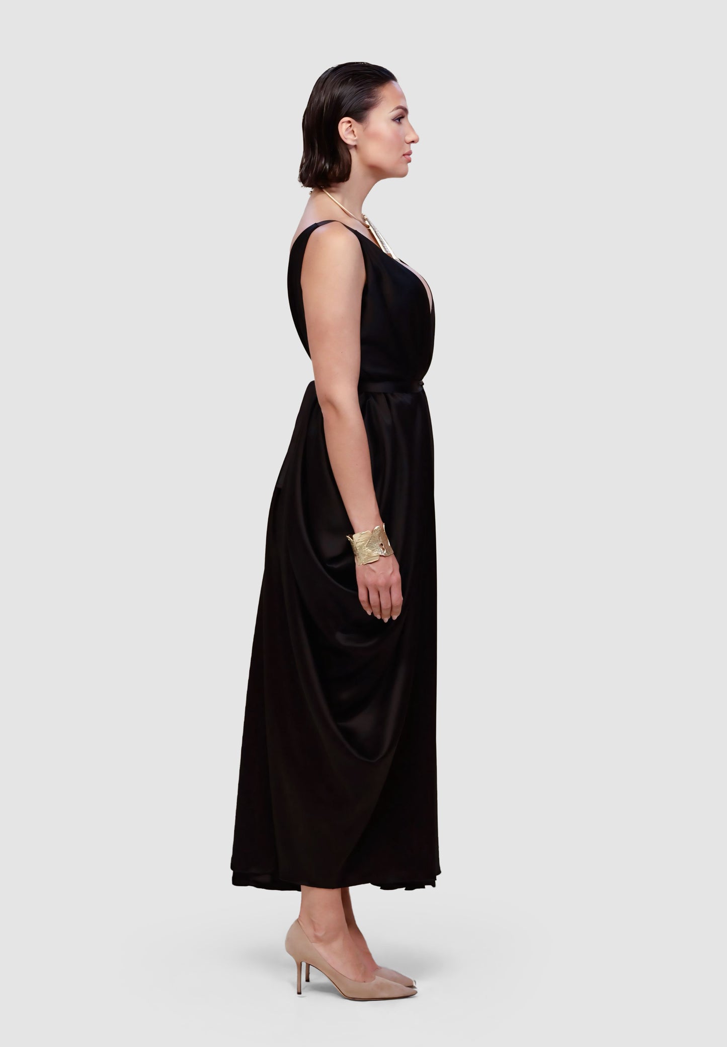 Versa Draped Transformable Evening Gown