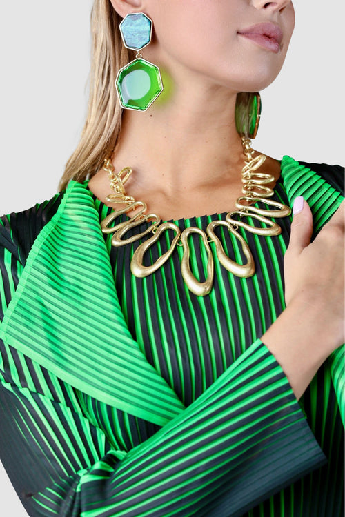 Geometric Resin Drop Earrings