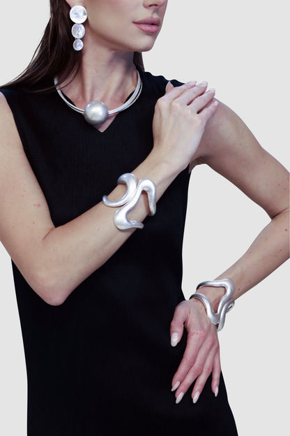 Sculpted Fluid Cuff Bracelet