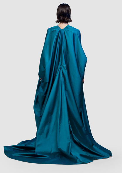 Sea Teal Gown & Kaftan Ensemble
