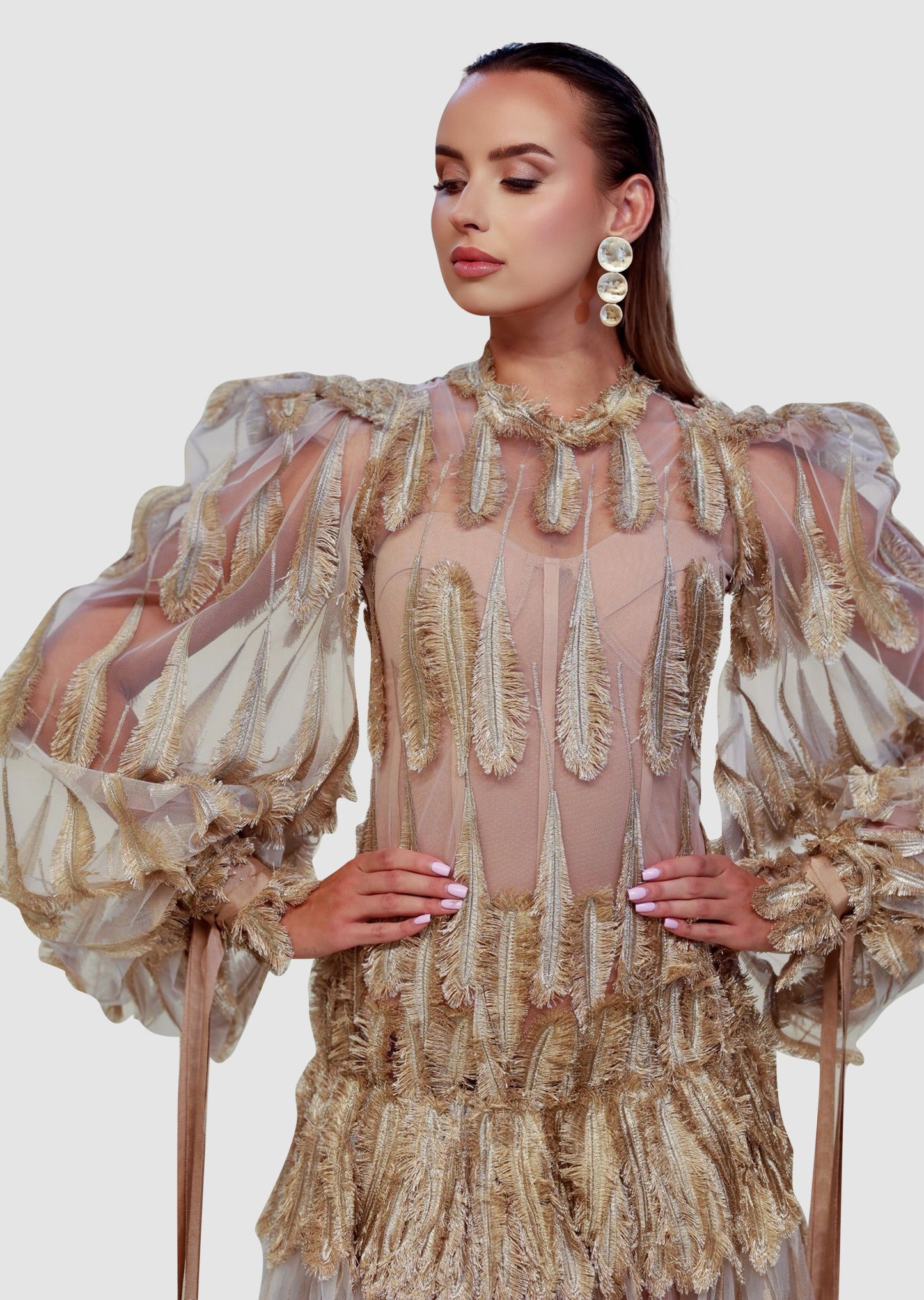 Golden Plume Sheer Gow