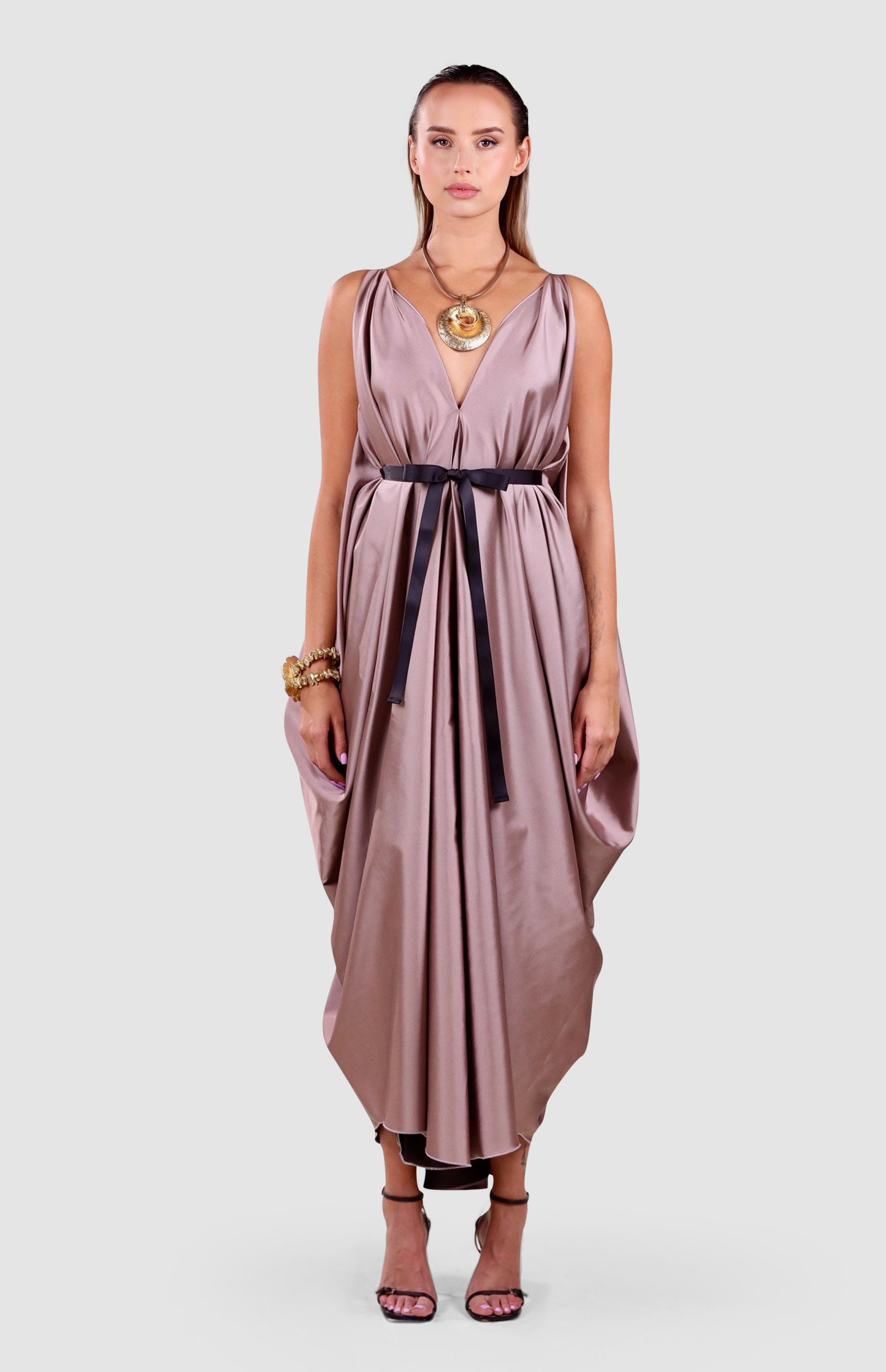 Versa Draped Transformable Evening Gown