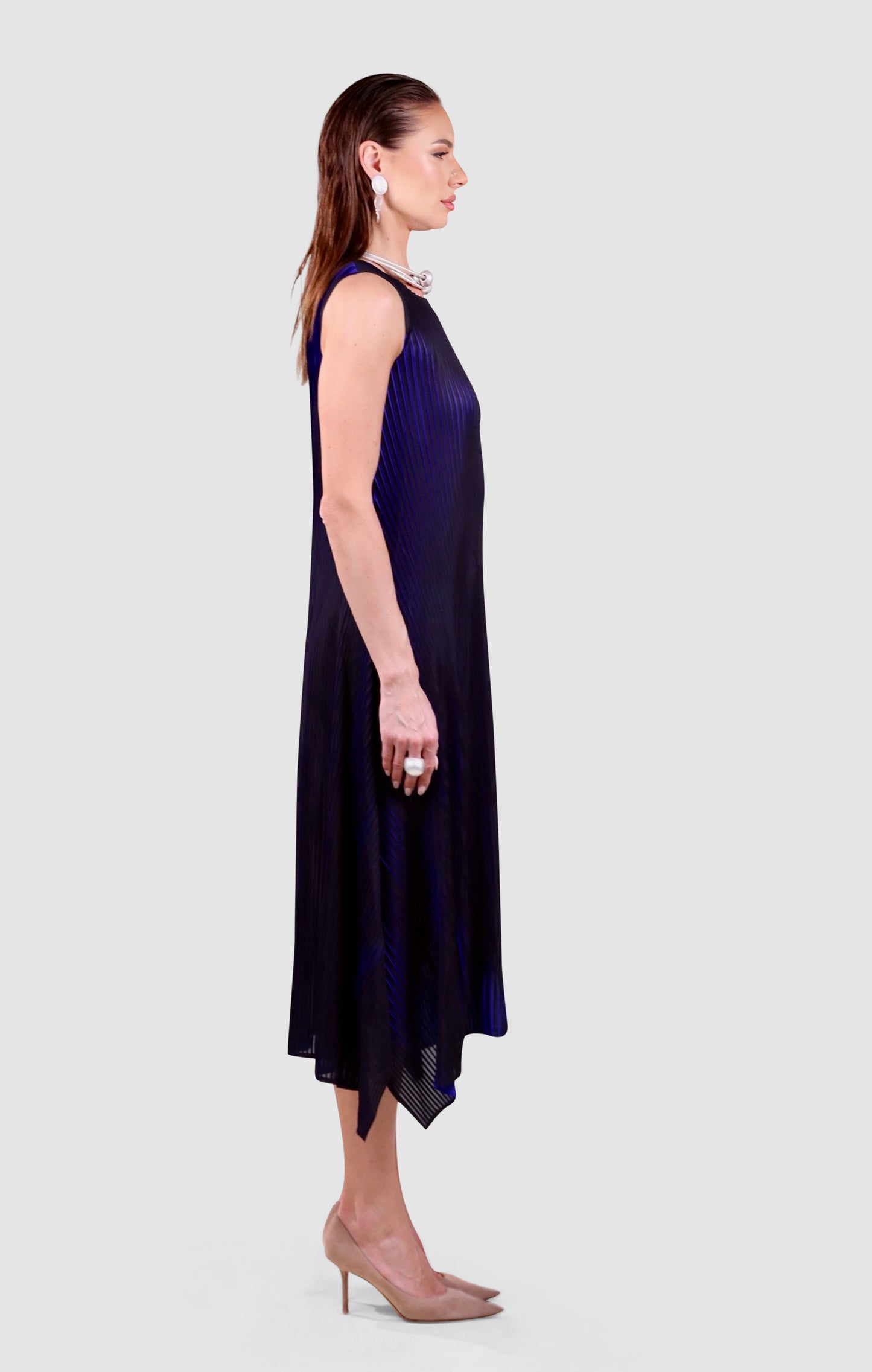 Midnight Pleat Dress
