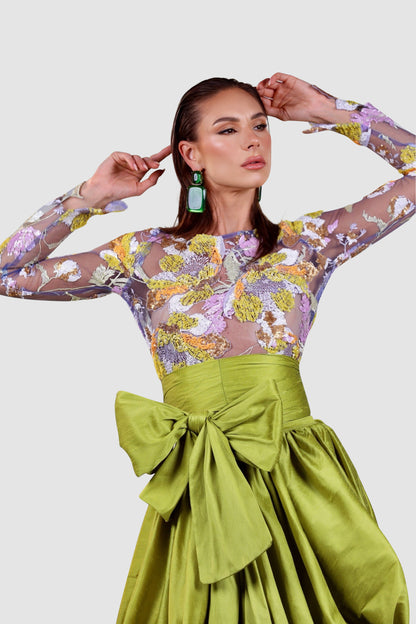 Chartreuse Couture  Gown