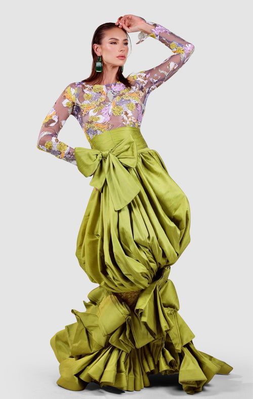 Chartreuse Couture  Gown