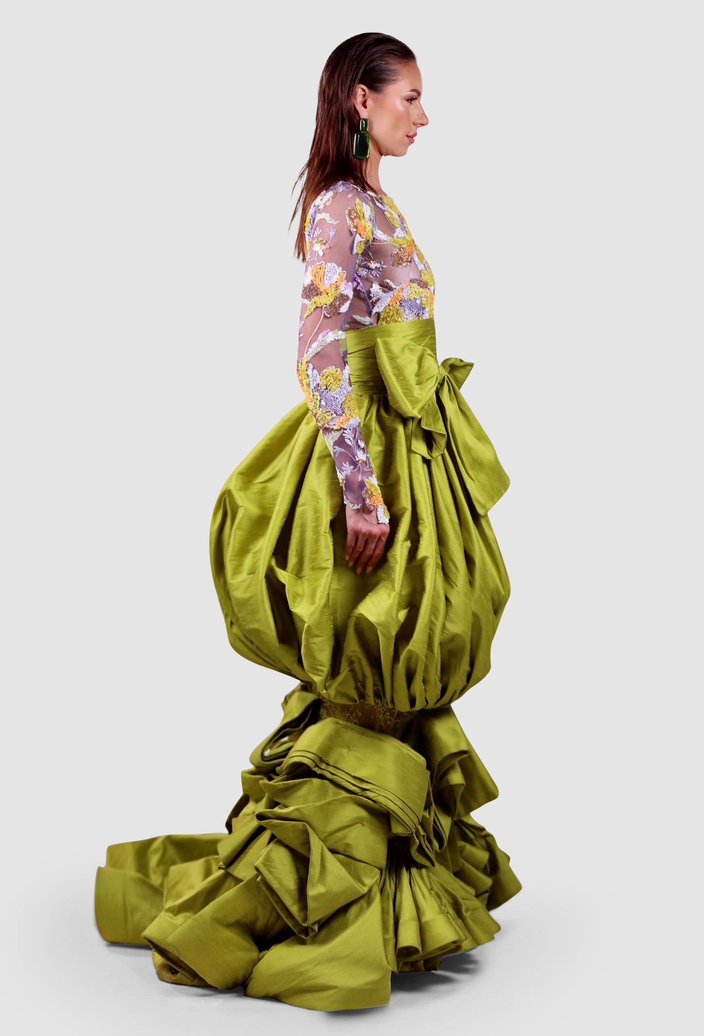 Chartreuse Couture  Gown