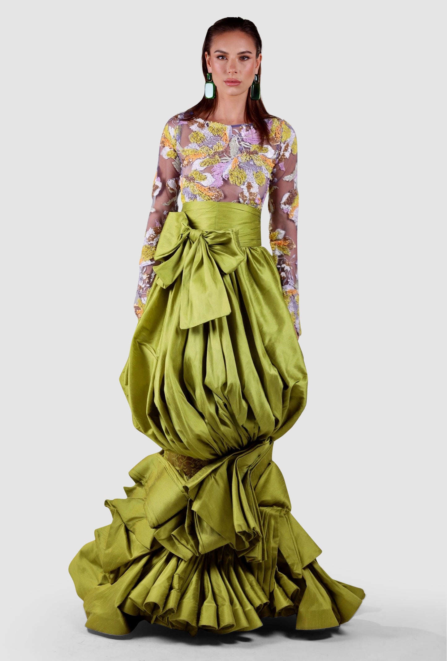 Chartreuse Couture  Gown
