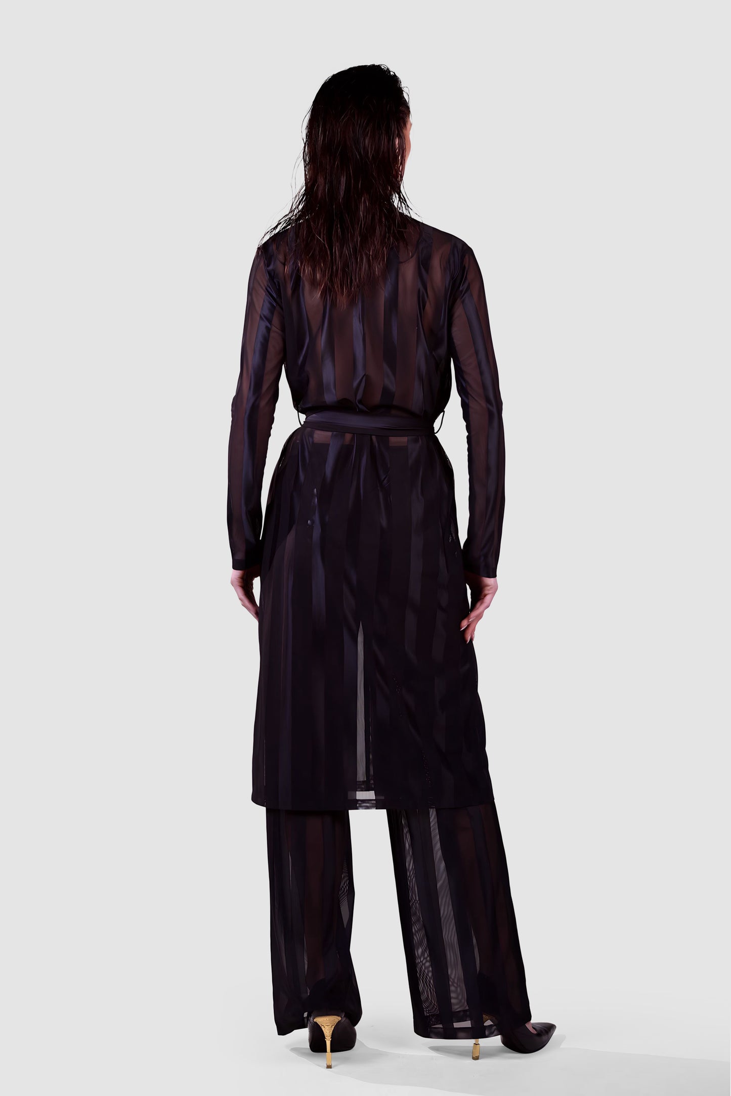 Black Sheer Layered Set