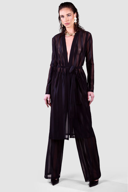 Black Sheer Layered Set