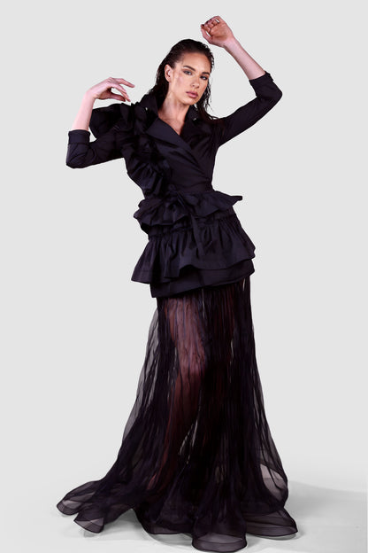 Shadow Cascade Organza Skirt