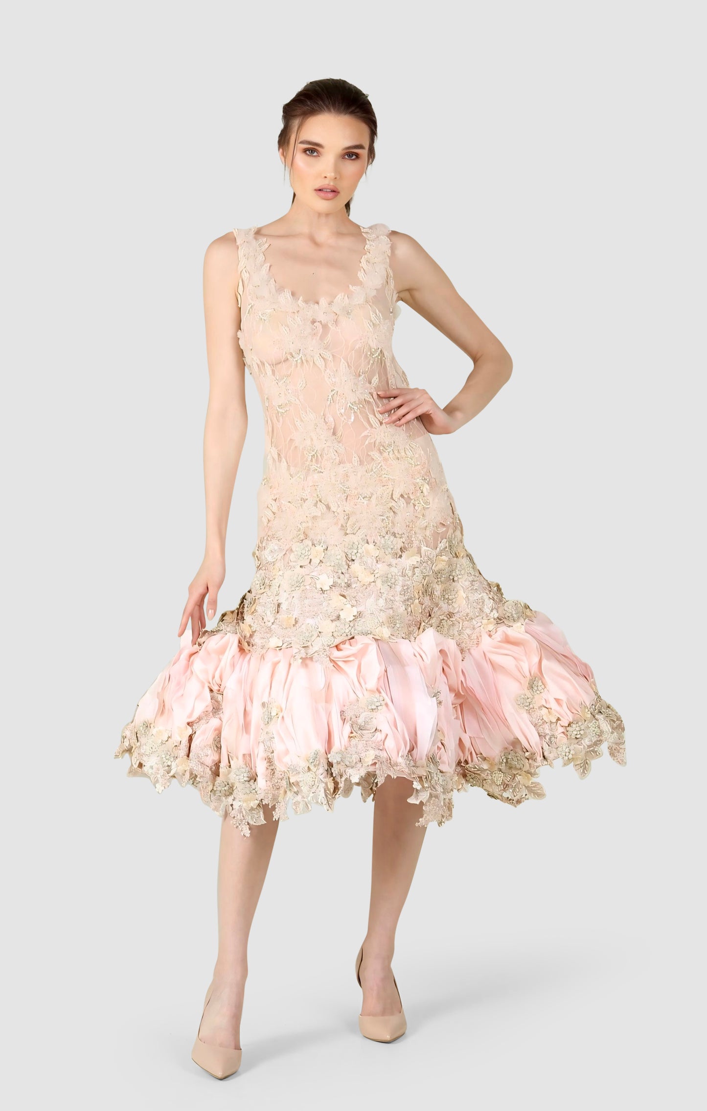 Embroidered  evening Dress