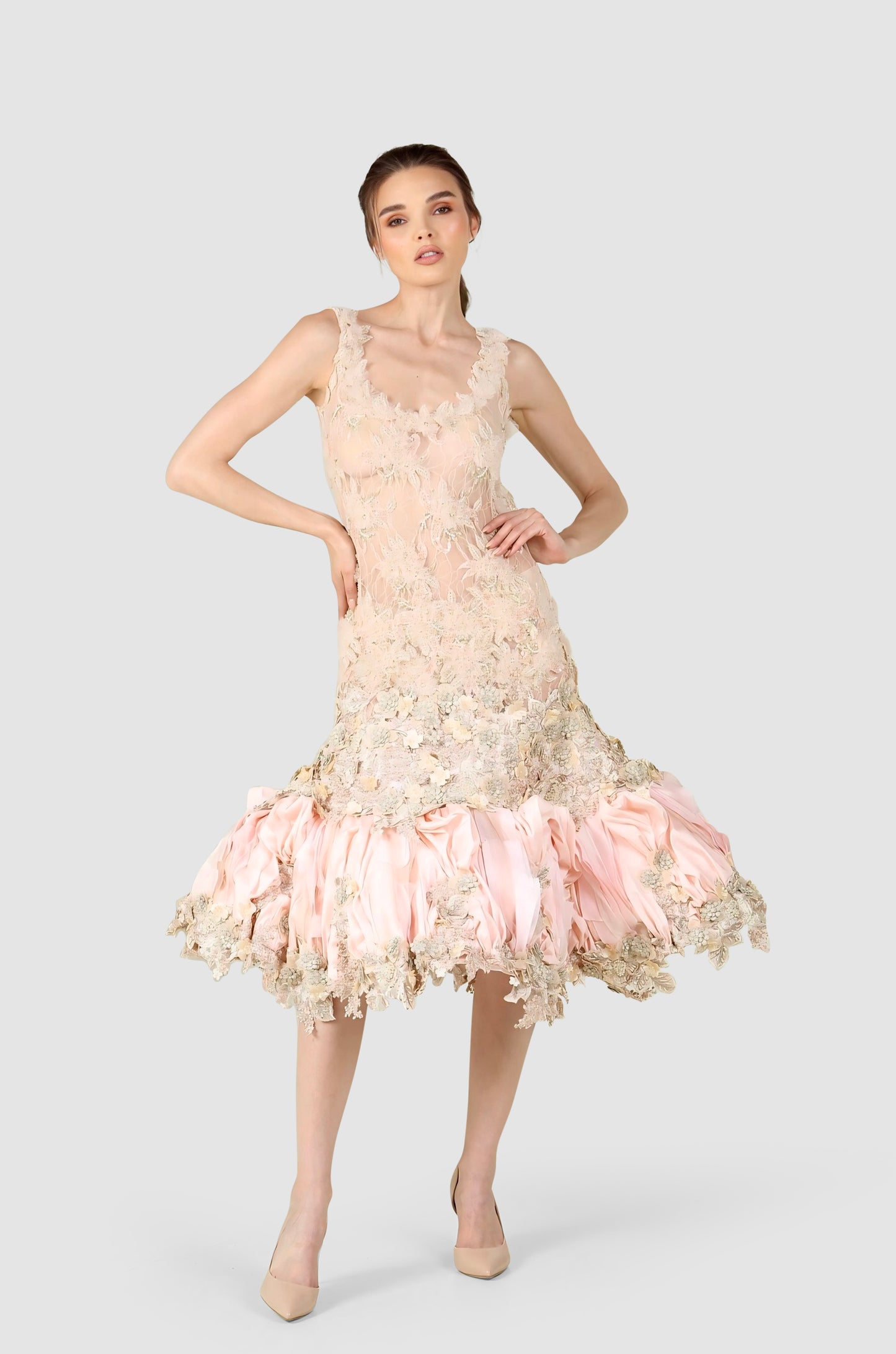 Embroidered  evening Dress