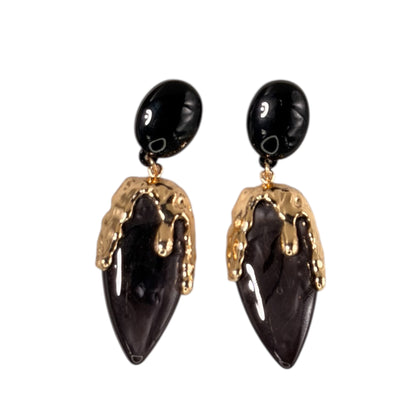 Molten Resin Drop Earrings