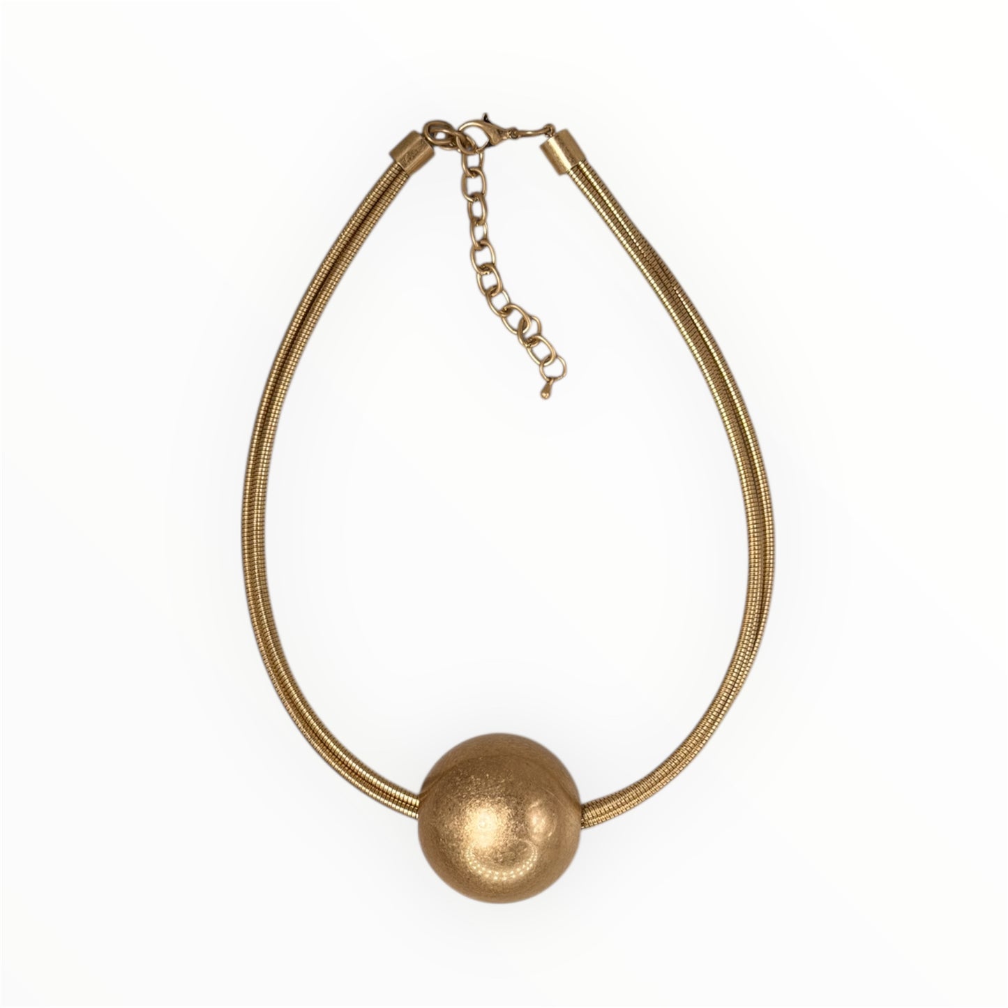 Metallic Sphere Collar Necklace