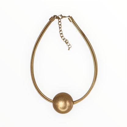 Metallic Sphere Collar Necklace