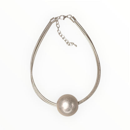 Metallic Sphere Collar Necklace