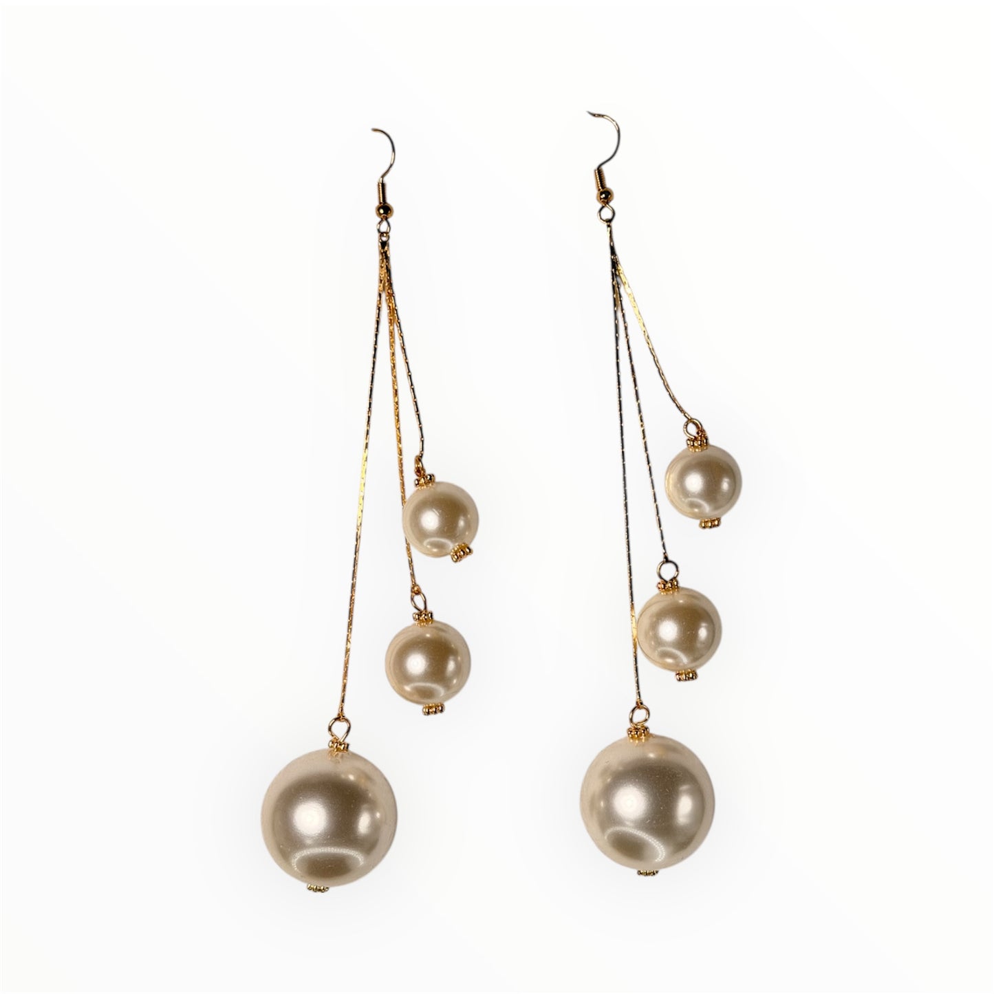 Floating Pearl Drop Earrings