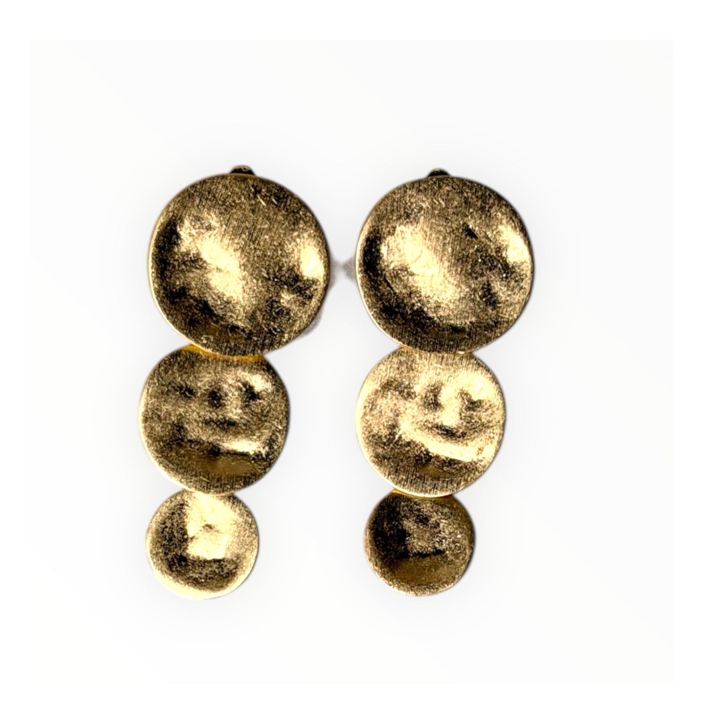 Sculpted Disc Clip-On Earrings